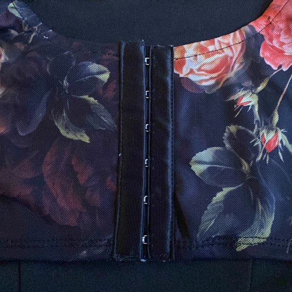West of Melrose Floral Mesh Stretch Corset Bustier Crop XS Tillys Goth Romantic - Picture 10 of 12